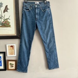Agolde Merrel medium wash straight jeans. 27